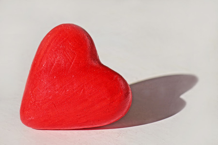 red heart on white backgroundの写真素材