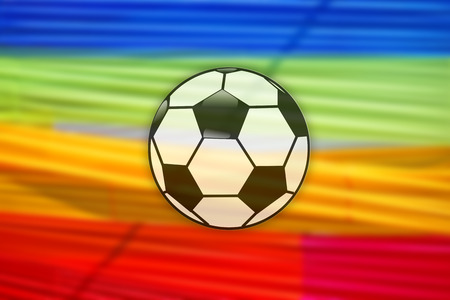 Ball with multicolored backgroundの写真素材