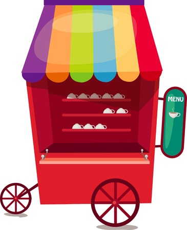 the coffee stand のイラスト素材