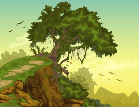Beautiful Landscape Backgroundのイラスト素材