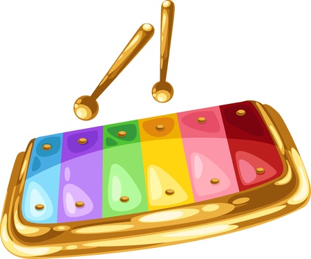 xylophone of isolated illustrationのイラスト素材