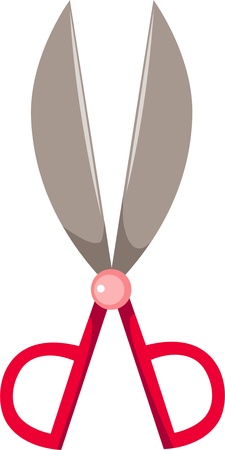  illustration red scissorsのイラスト素材