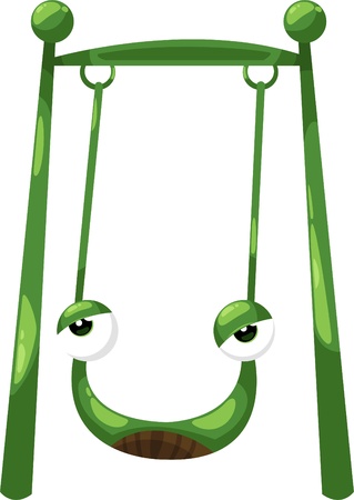 illustration frog swing vectorのイラスト素材
