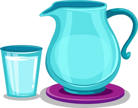 Jug and glassのイラスト素材