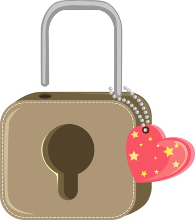 Lock with heart のイラスト素材