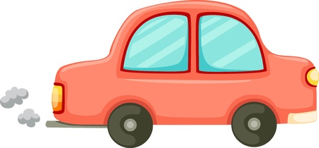 Orange car and Van のイラスト素材