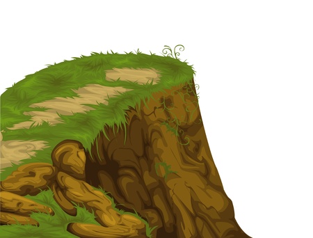 cliff isolated of illustration のイラスト素材