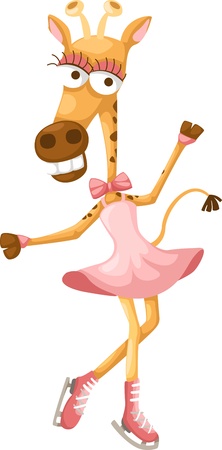 Vector ballet giraffeのイラスト素材