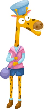 giraffe vector のイラスト素材