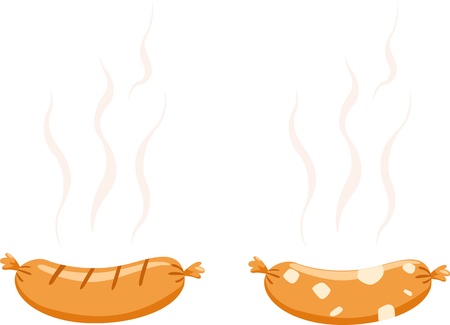 hotdog illustration vectorのイラスト素材
