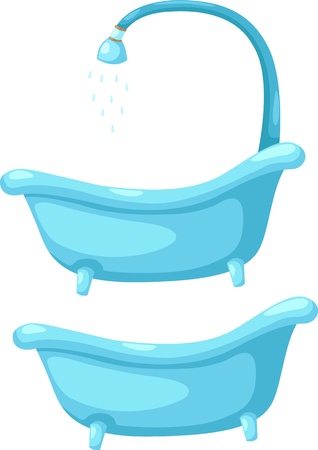 illustration of isolated a bathtub vector  on white backgroundのイラスト素材