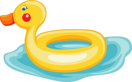 swim ring duck のイラスト素材
