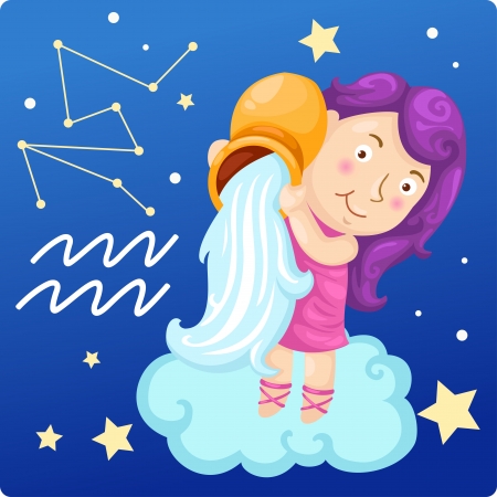 Zodiac signs - Aquarius Illustrationのイラスト素材