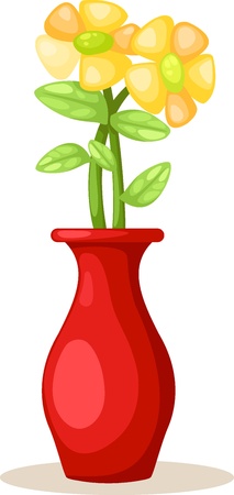 Flower in vase vectorのイラスト素材