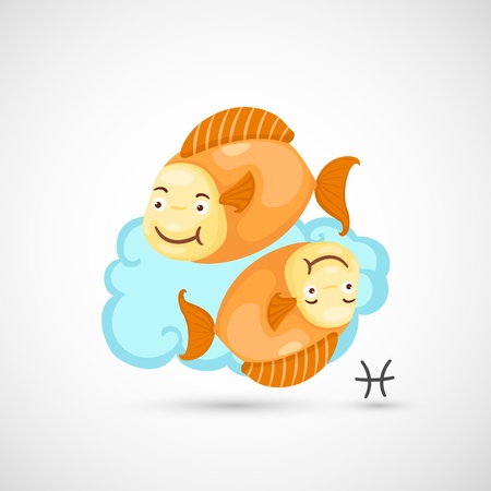Zodiac signs - Pisces Illustrationのイラスト素材
