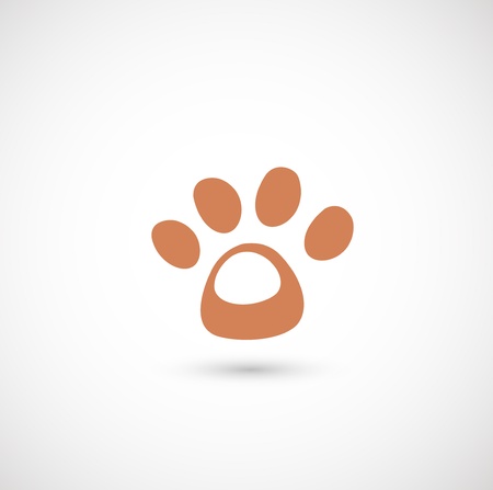 dog paw iconのイラスト素材