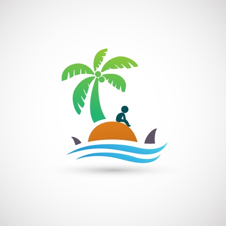 Island iconのイラスト素材