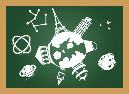 illustration of isolated  education blackboard のイラスト素材