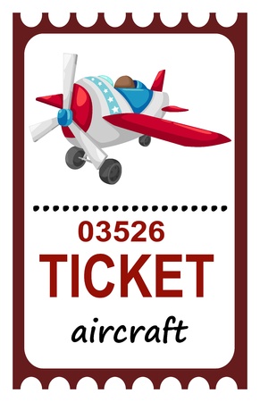 illustration of isolated ticket aircraft のイラスト素材