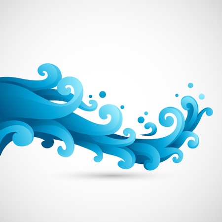 illustration of isolated water splash のイラスト素材