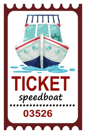 illustration of isolated ticket speed boat のイラスト素材