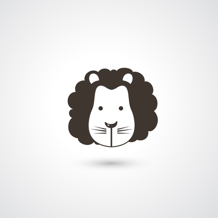 Lion head icon vector のイラスト素材