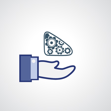 gears Infographics,busine ss concepts in hand vectorのイラスト素材