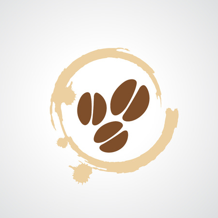 coffee cup stain icon isolated on white background のイラスト素材