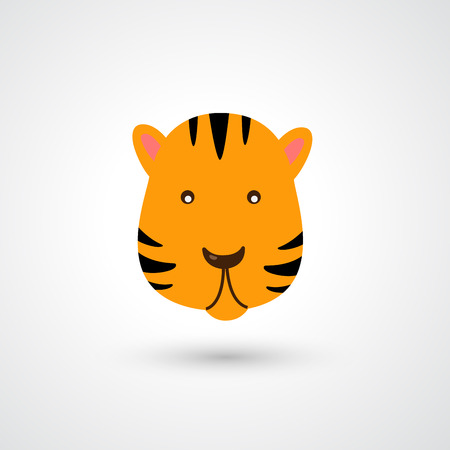 Tiger head icon vectorのイラスト素材