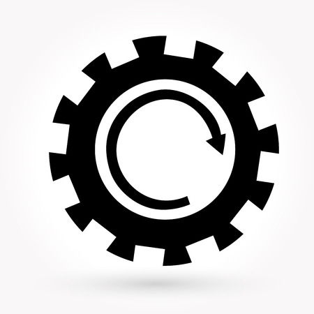 machine gear wheel symbol iconのイラスト素材