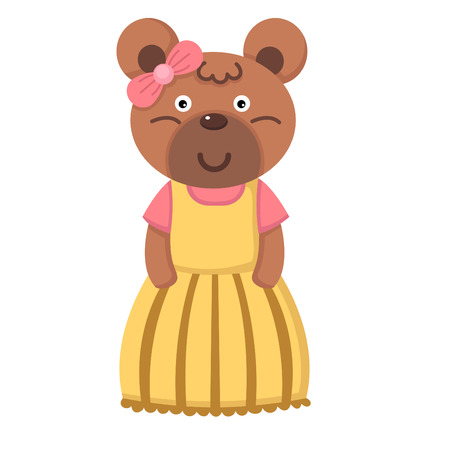 cute of a brown bearのイラスト素材