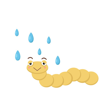 worm with rainのイラスト素材