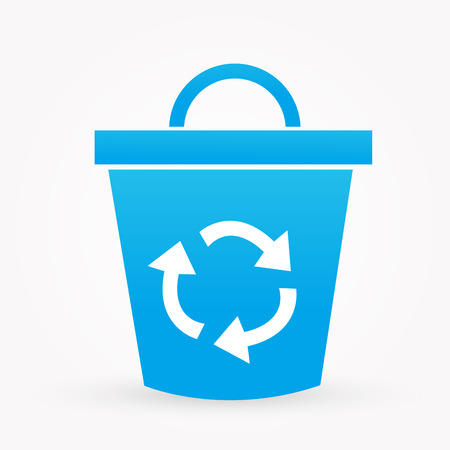 blue recycle iconのイラスト素材