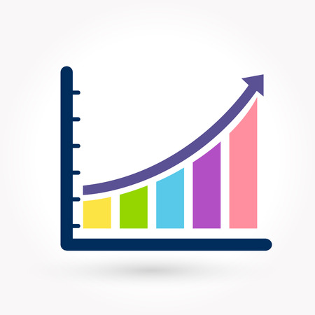 Business graph vector growth progressのイラスト素材