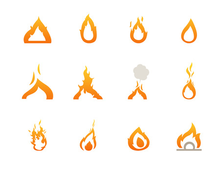 illustration of fire iconsのイラスト素材