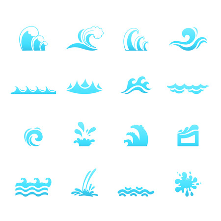 illustration of water wave icons vector eps10のイラスト素材