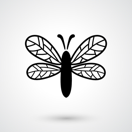 illustration of dragonfly icon vectorのイラスト素材