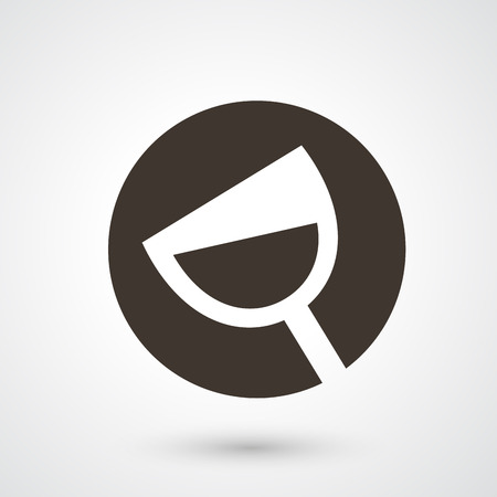 illustration of wineglass icon のイラスト素材