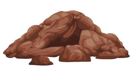 illustration of cave stone のイラスト素材