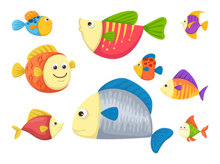 Illustrator of isolated fish vectorのイラスト素材
