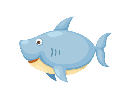 Illustrator of isolated shark vectorのイラスト素材