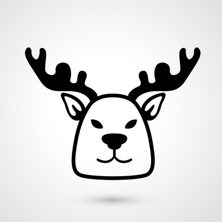 Illustration of deer icon vectorのイラスト素材