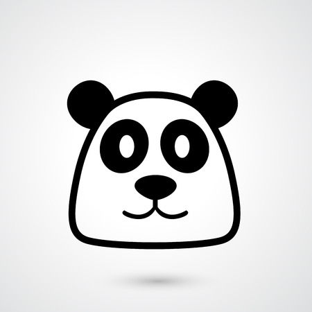Illustration of panda icon vectorのイラスト素材