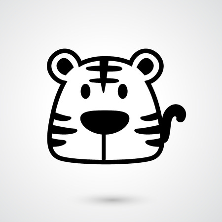 Illustration of tiger icon vectorのイラスト素材