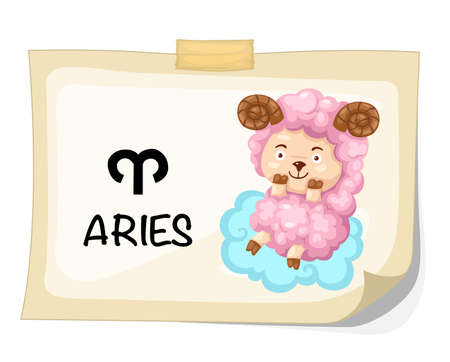 Zodiac signs - Aries vector Illustrationのイラスト素材