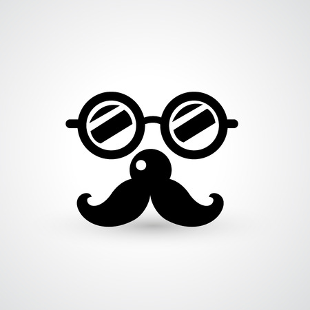 Illustration of glasses and mustache icon vectorのイラスト素材