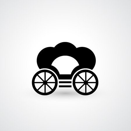 Illustration of pumpkin carriage icon vectorのイラスト素材