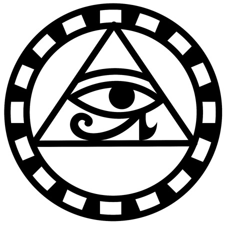 Illustration of  Egyptian eye of horus icon vectorのイラスト素材