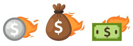 Illustration of isolated colorful money vectorのイラスト素材