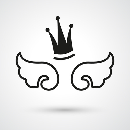 Illustration of wings icon vectorのイラスト素材